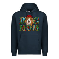 Navy Christmas dog mom beagle Premium Hoodie - RanaPortraitStore
