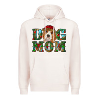 Pale Pink Christmas dog mom beagle Premium Hoodie - RanaPortraitStore