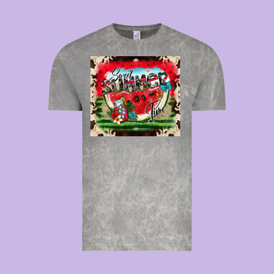 Summer Vibes Vintage Tee Designed By Cowhidedigitalart
