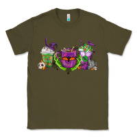 Army Green Halloween Coffee Cups Classic Tee - FaDigitalArtStudio