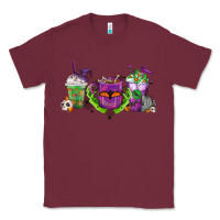 Burgundy Halloween Coffee Cups Classic Tee - FaDigitalArtStudio