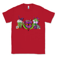 Red Halloween Coffee Cups Classic Tee - FaDigitalArtStudio