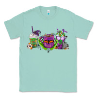 Seafoam Halloween Coffee Cups Classic Tee - FaDigitalArtStudio