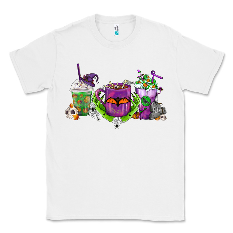 Halloween Coffee Cups Classic Tee by FaDigitalArtStudio | Teevron
