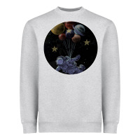 Heather Grey Space Travel Heavyweight Sweatshirt - Bettercallsaul