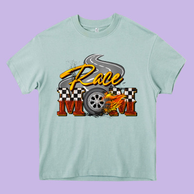 Race Mom Mother's Day Heavy Core Tee Designed By Fadigitalartstudio