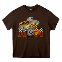 Chocolate Brown Race mom Mother's Day Heavy Core Tee - FaDigitalArtStudio