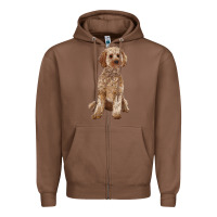 Chestnut cockapoo Zipper Hoodie - RanaPortraitStore