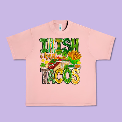 Irish I Had Tacos Urban Heavy Tee Designed By Cowhidedigitalart