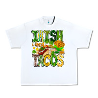 White Irish i Had Tacos Urban Heavy Tee - CowhideDigitalArt