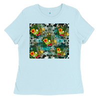 Baby Blue summer fruits Ladies Tee - CowhideDigitalArt