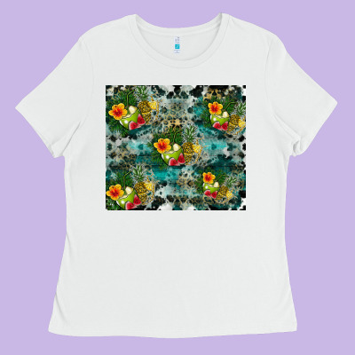Summer Fruits Ladies Tee Designed By Cowhidedigitalart