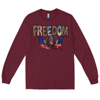 Burgundy freedom Long Sleeve Tee - RacoonDesign