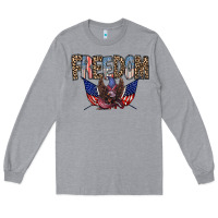 Heather Grey freedom Long Sleeve Tee - RacoonDesign