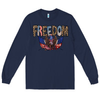 Navy freedom Long Sleeve Tee - RacoonDesign