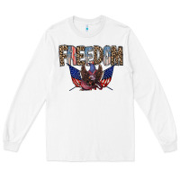White freedom Long Sleeve Tee - RacoonDesign