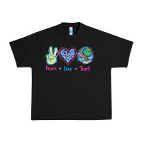 Black Peace Love Teach Urban Heavy Tee - Jasminsmagicworld