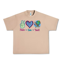Burro Peace Love Teach Urban Heavy Tee - Jasminsmagicworld