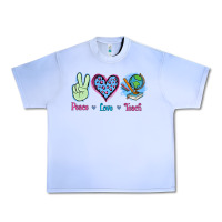 Grape Ice Peace Love Teach Urban Heavy Tee - Jasminsmagicworld