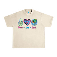 Peace Love Teach Urban Heavy Tee | Teevron