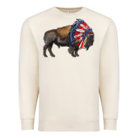 Sandshell american bison with indian headdress Premium Sweatshirt - RanaPortraitStore