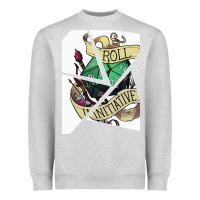 Heather Grey ROLL INITIATIVE Heavyweight Sweatshirt - Bettercallsaul