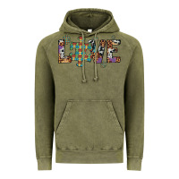 Vintage Olive love autism awareness leopard cowhide Vintage Hoodie - Artiststas