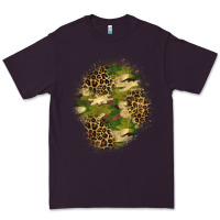 Plum camouflage and leopard patch  4 Premium Tee - BundleAndBundleShop