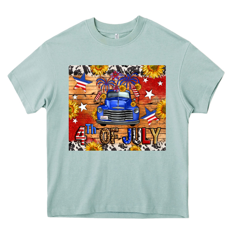 Fourth Of July Truck Heavy Core Tee by FaDigitalArtStudio | Teevron