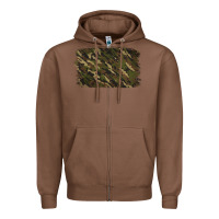 Chestnut Camouflage Background Zipper Hoodie - Jasminsmagicworld