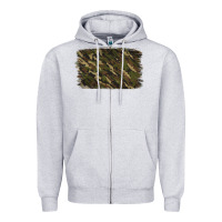 Heather Grey Camouflage Background Zipper Hoodie - Jasminsmagicworld