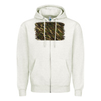 Oatmeal Heather Camouflage Background Zipper Hoodie - Jasminsmagicworld