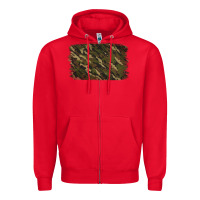 Red Camouflage Background Zipper Hoodie - Jasminsmagicworld