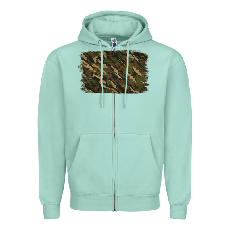 Camouflage Background Zipper Hoodie by Jasminsmagicworld | Teevron