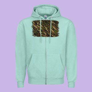 Camouflage Background Zipper Hoodie Designed By Jasminsmagicworld