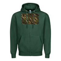 Sports Green Camouflage Background Zipper Hoodie - Jasminsmagicworld