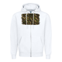 White Camouflage Background Zipper Hoodie - Jasminsmagicworld