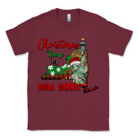 Burgundy christmas time in new york Classic Tee - BarkalooDesign