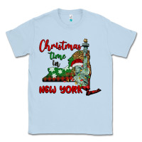 Dusty Blue christmas time in new york Classic Tee - BarkalooDesign
