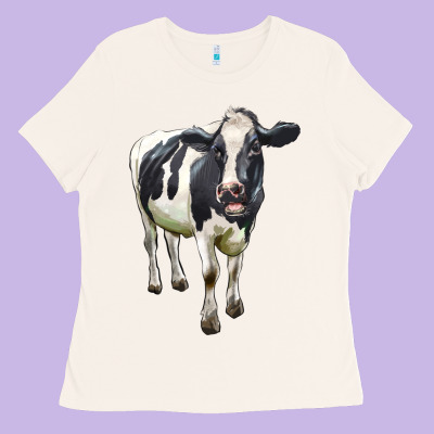 Holstein Bull Ladies Tee Designed By Lillyallendesigns