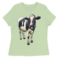 Matcha Holstein Bull Ladies Tee - LillyAllenDesigns