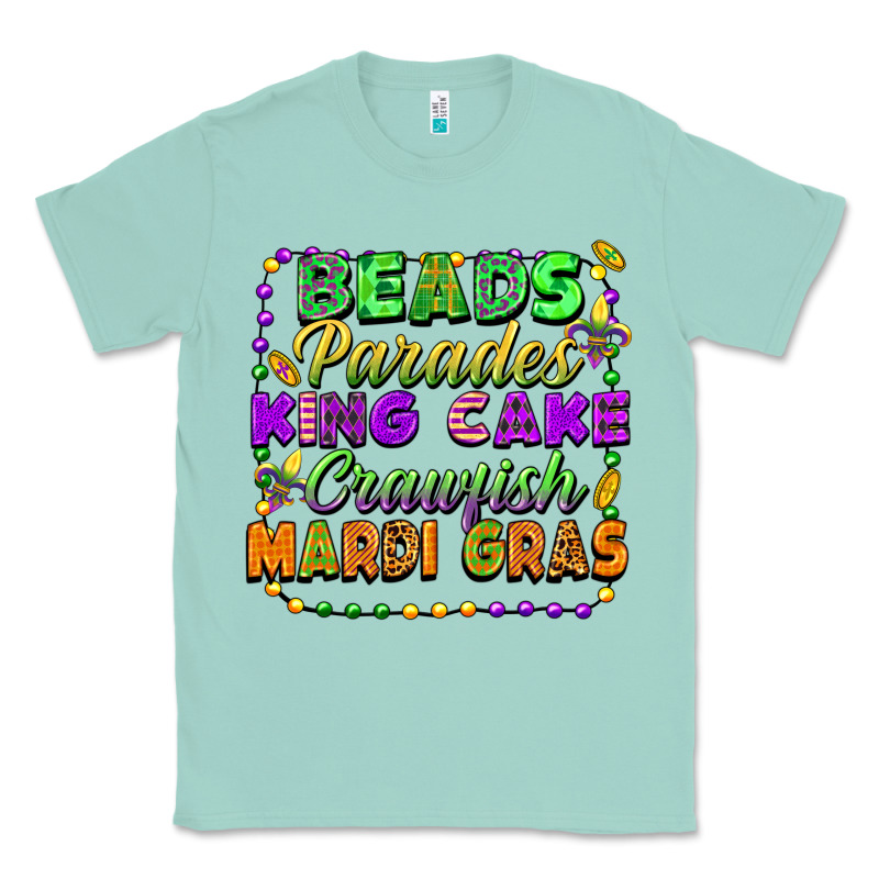 Beads Parades King Cake Crawfish Mardi Gras Classic Tee by FaDigitalArtStudio | Teevron