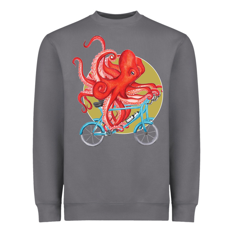 Cycling Octopus Heavyweight Sweatshirt by Bettercallsaul | Teevron