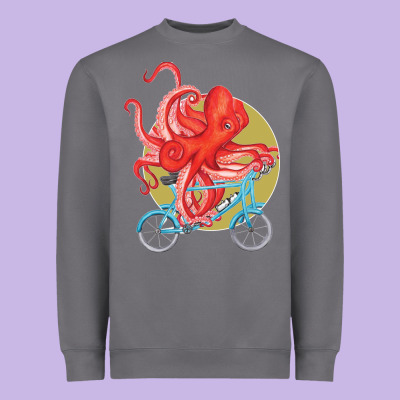 Cycling Octopus Heavyweight Sweatshirt Designed By Bettercallsaul