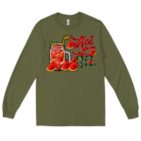 Army Green hot mom summer watermelon Long Sleeve Tee - RacoonDesign