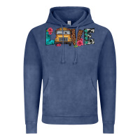 Vintage Denim love school bus Vintage Hoodie - Artiststas