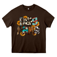 Chocolate Brown Dog Mama Mother's Day Heavy Core Tee - FaDigitalArtStudio