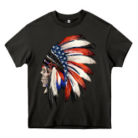 Asphalt 4th of July Indian Headdress Gypsy Spirit Skull Heavy Core Tee - Jasminsmagicworld
