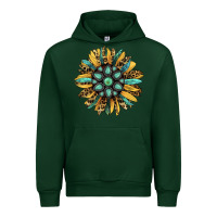 Forest Green Gemstone Sunflower Urban Hoodie - RanaPortraitStore