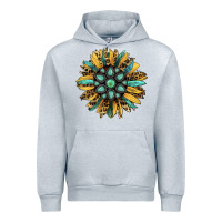 Heather Grey Gemstone Sunflower Urban Hoodie - RanaPortraitStore